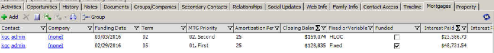 Mortgage Tables