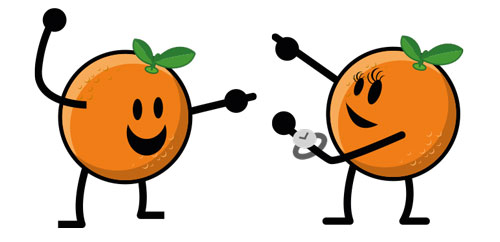 Two orange guys